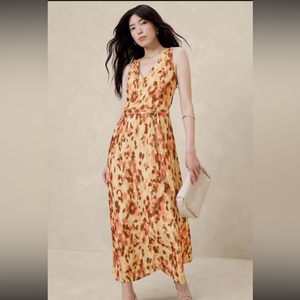 Banana Republic Factory Chiffon Twist-Back‎ Maxi Dress Size XS